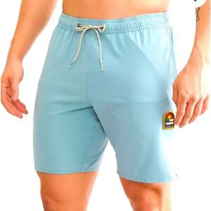 Vissla Solid Sets Stretch Swim Trunks Stone Blue Size Large. From The Buckle.